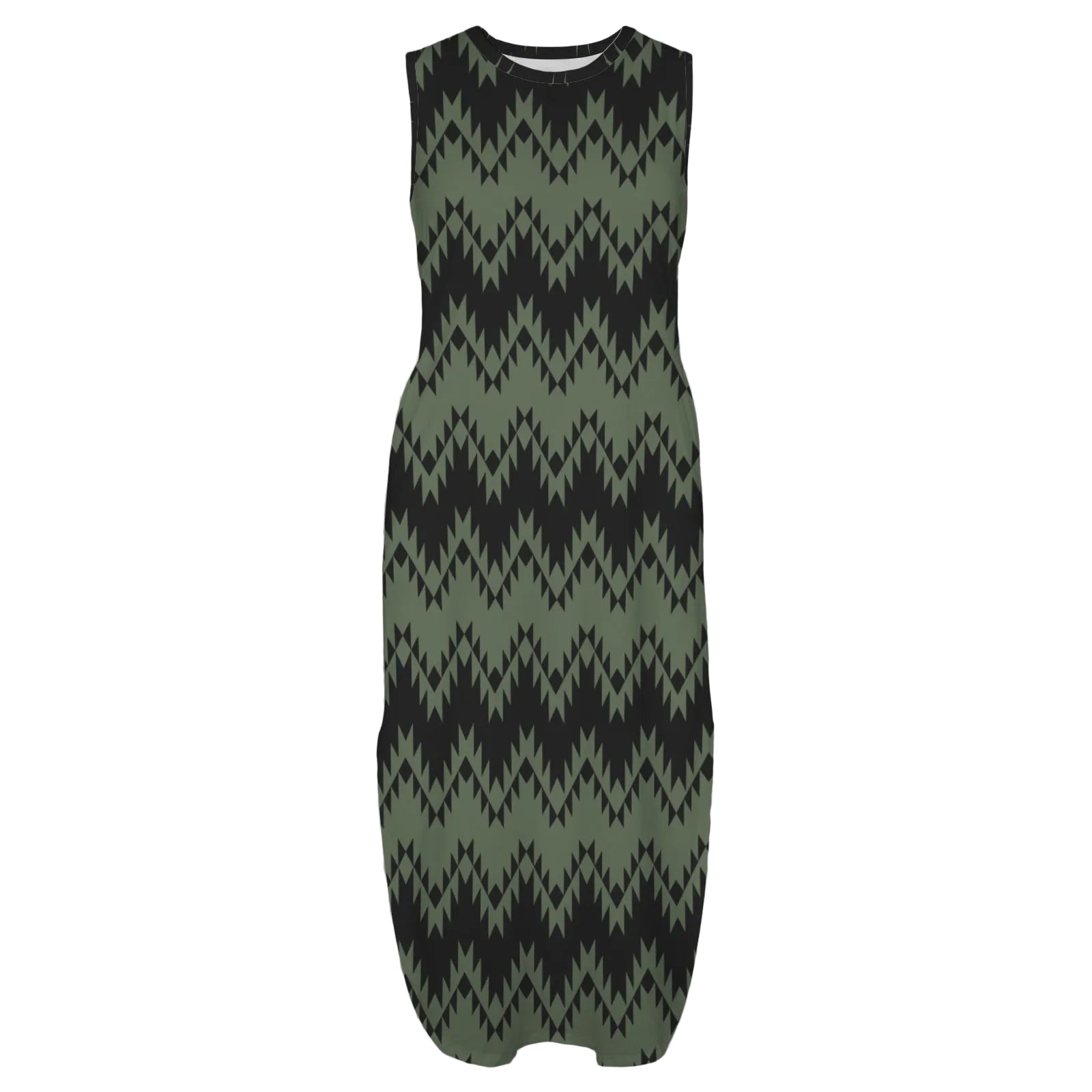 Green Swallows Tail Dress