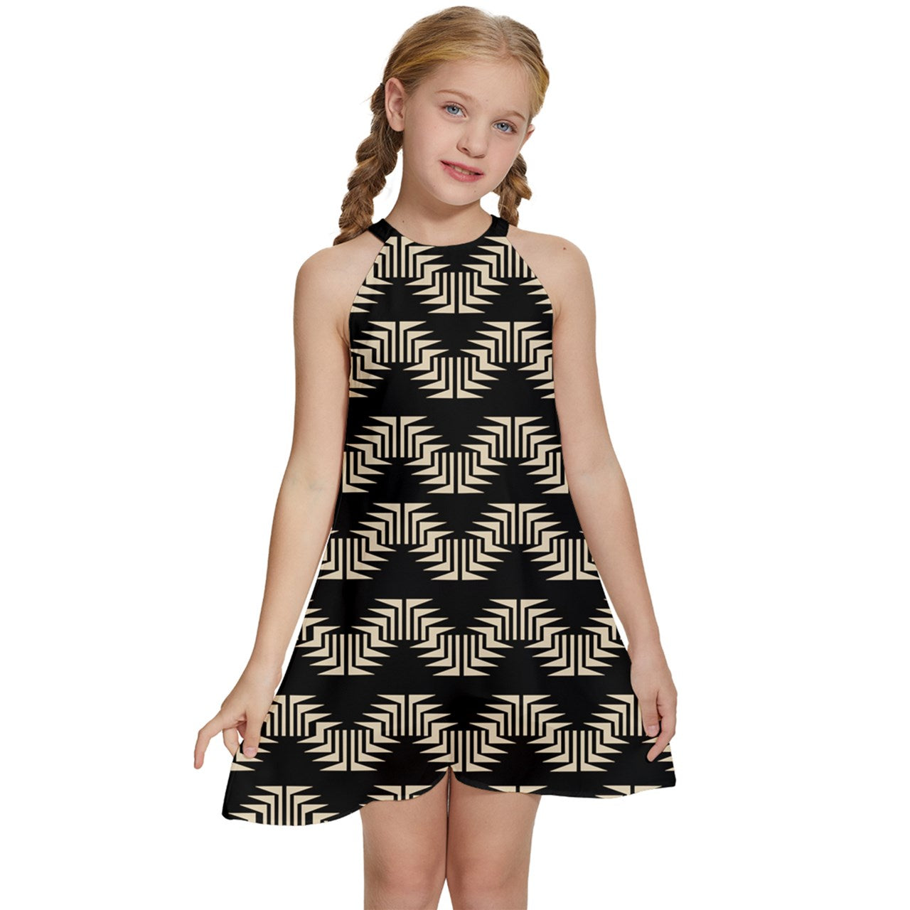 Young Girls Halter Chiffon Dress – Mermery Designs