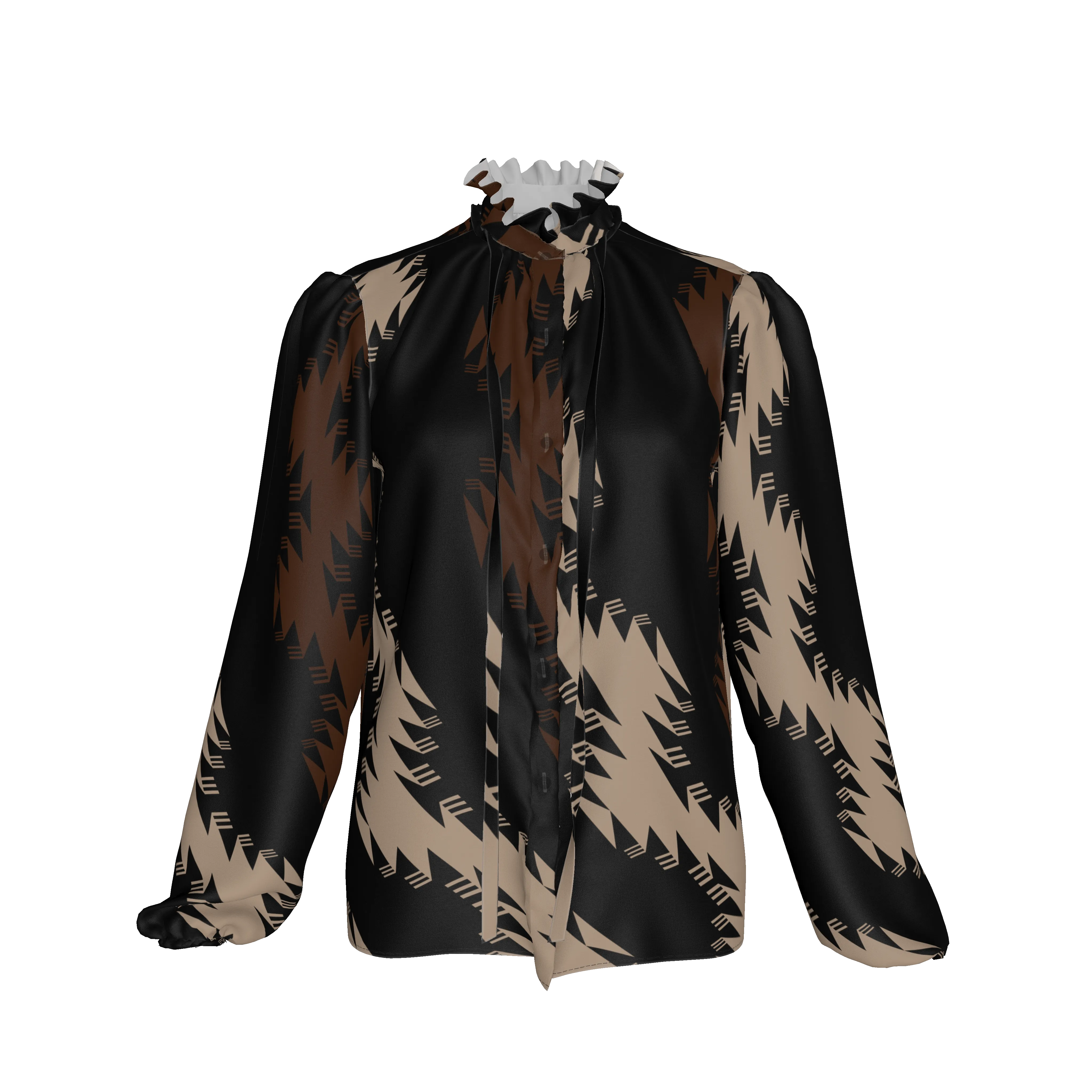 Muddy water Silk Charmeuse Blouse