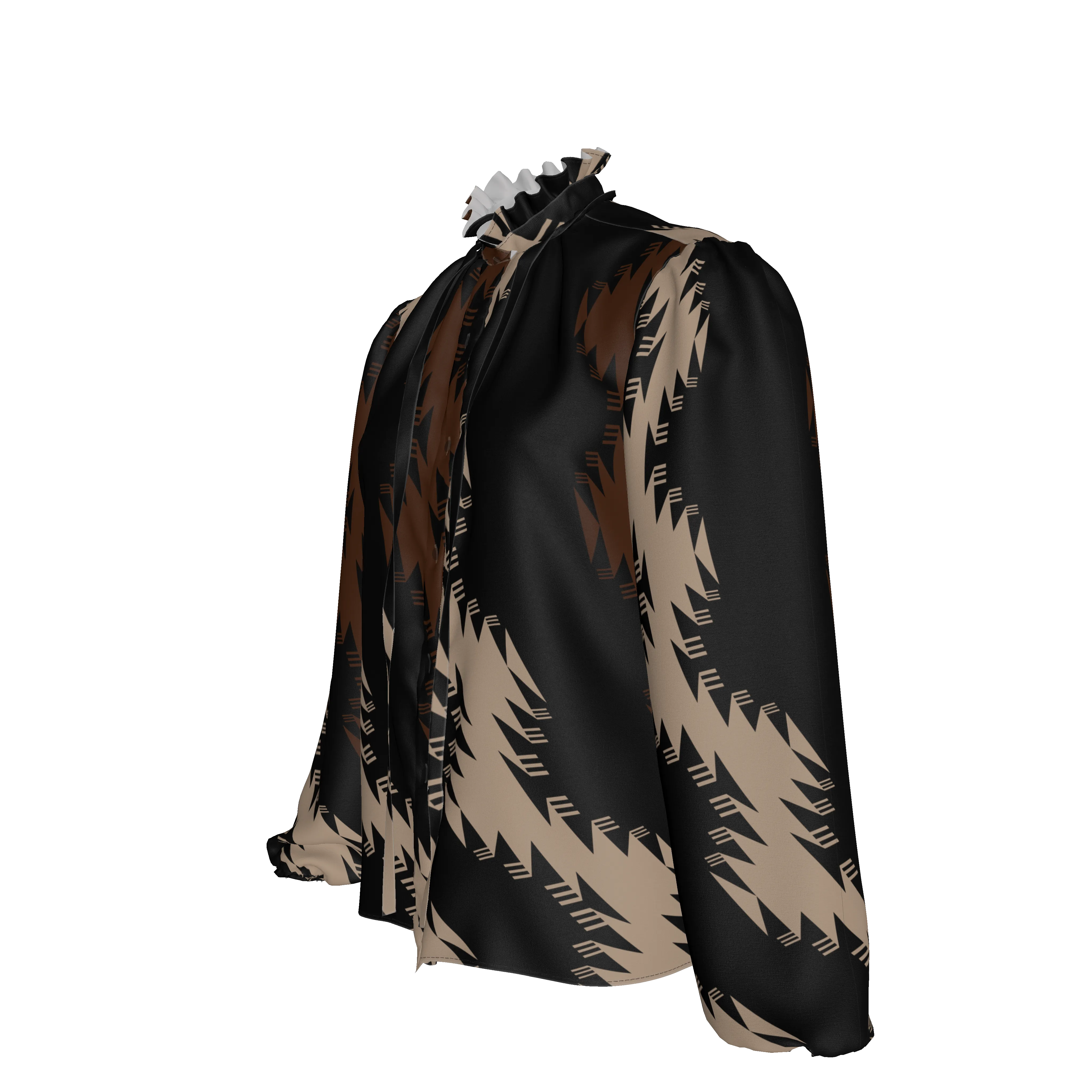 Muddy water Silk Charmeuse Blouse