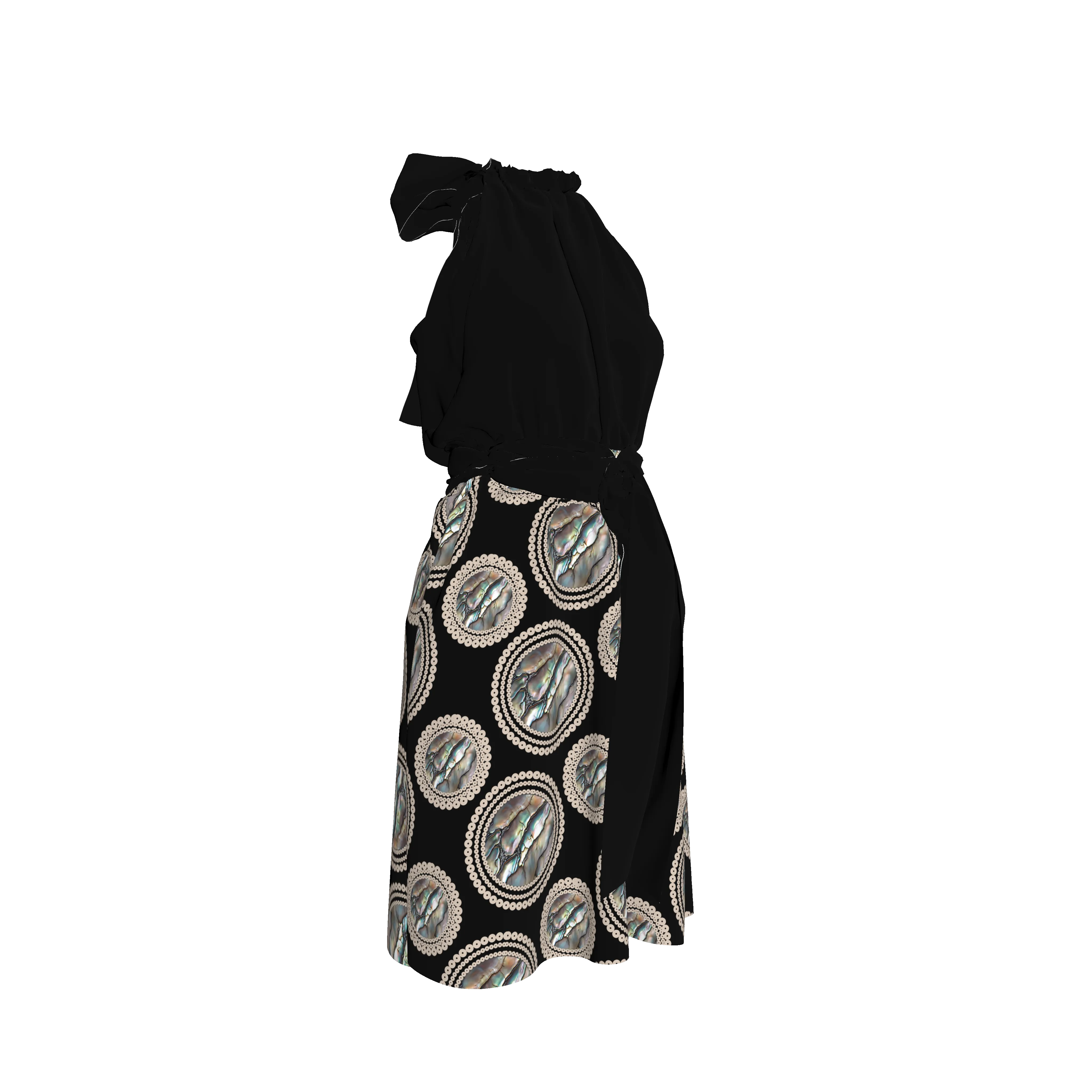 Abalone on Silk Charmeuse