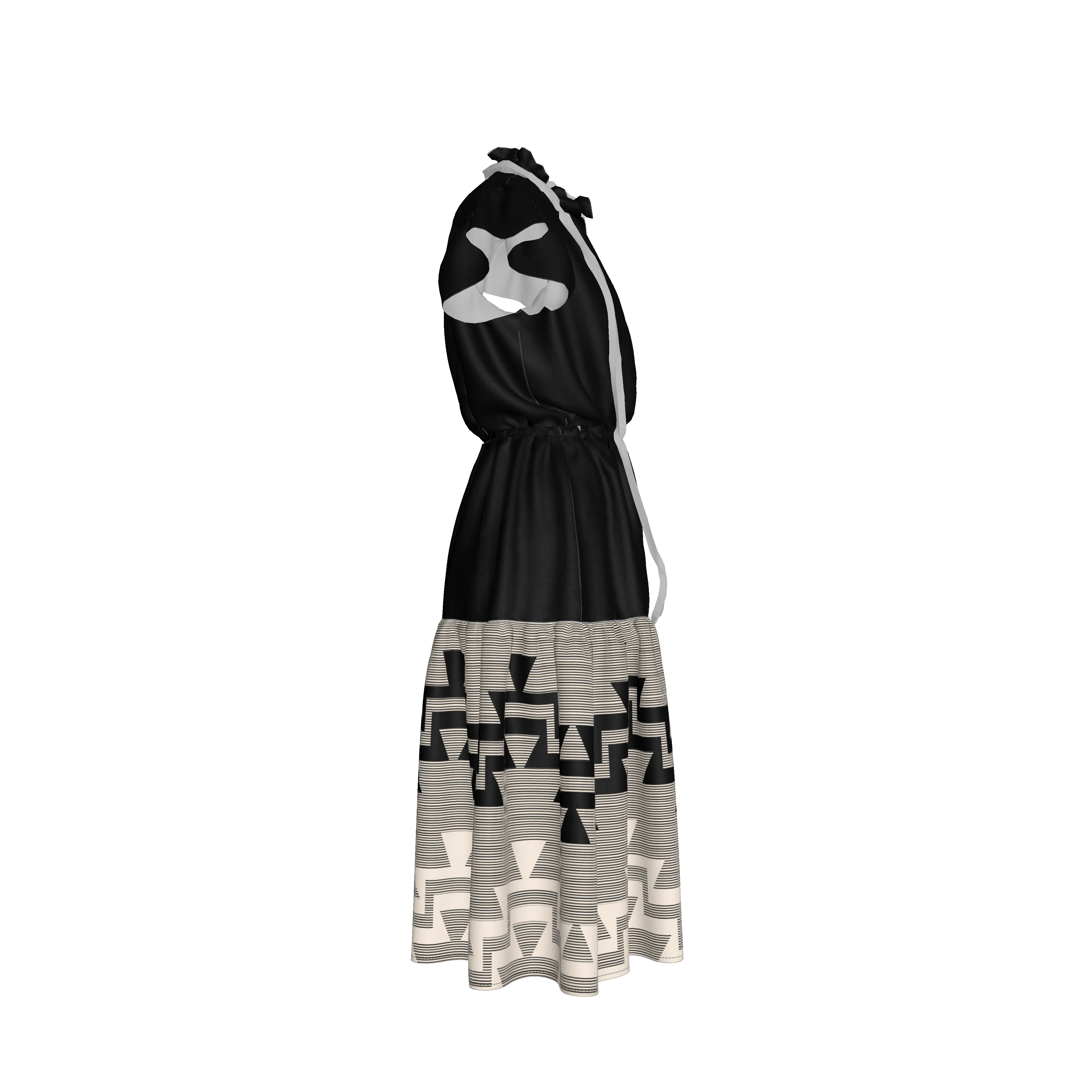 Elk Horn Ruffle Dress