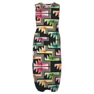 Women's Floral Print Round Neck Sundress Pocket Maxi Dress