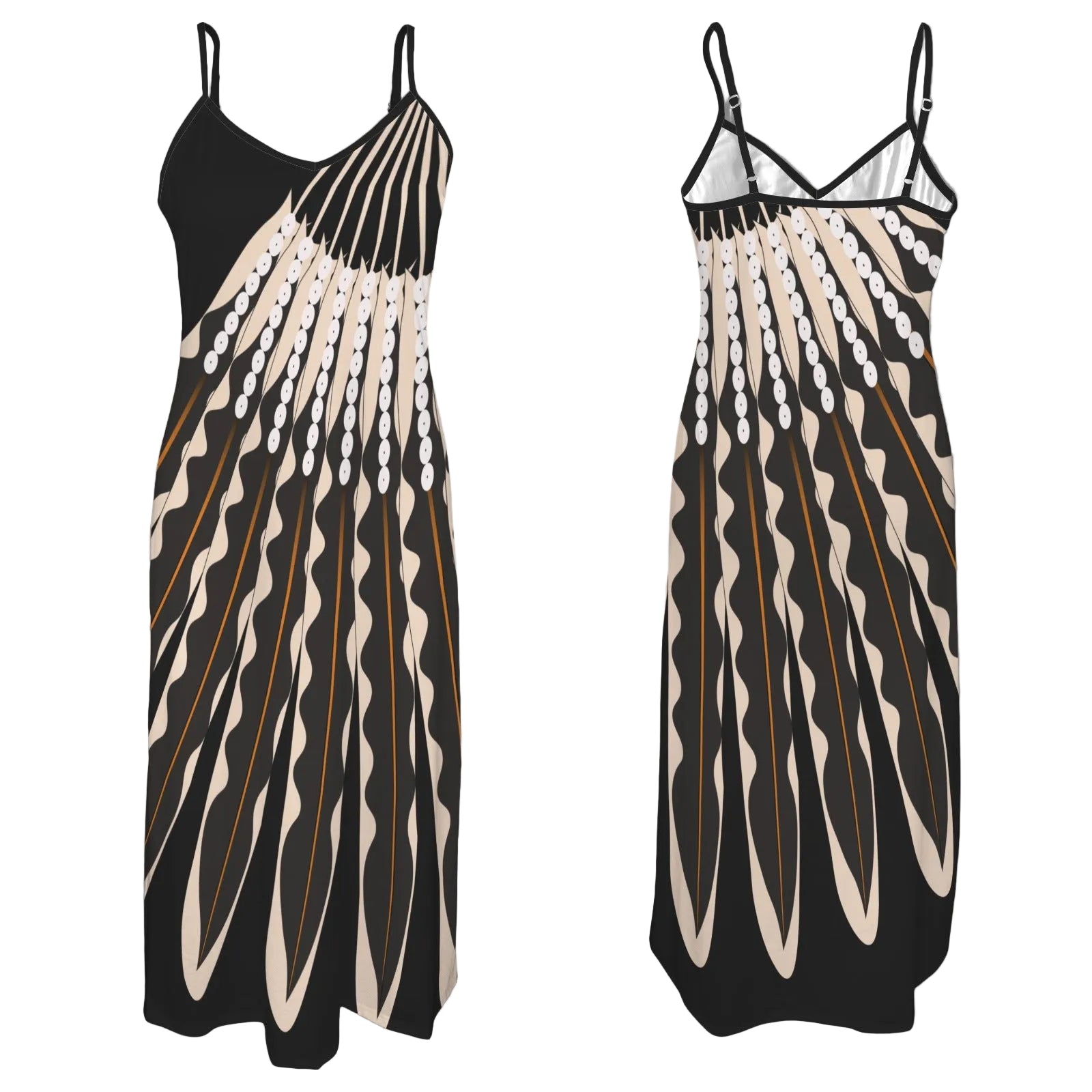 Flicker Feather Maxi Dress