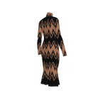 Swallows Tail Body Con Dress in Cotton Fleece