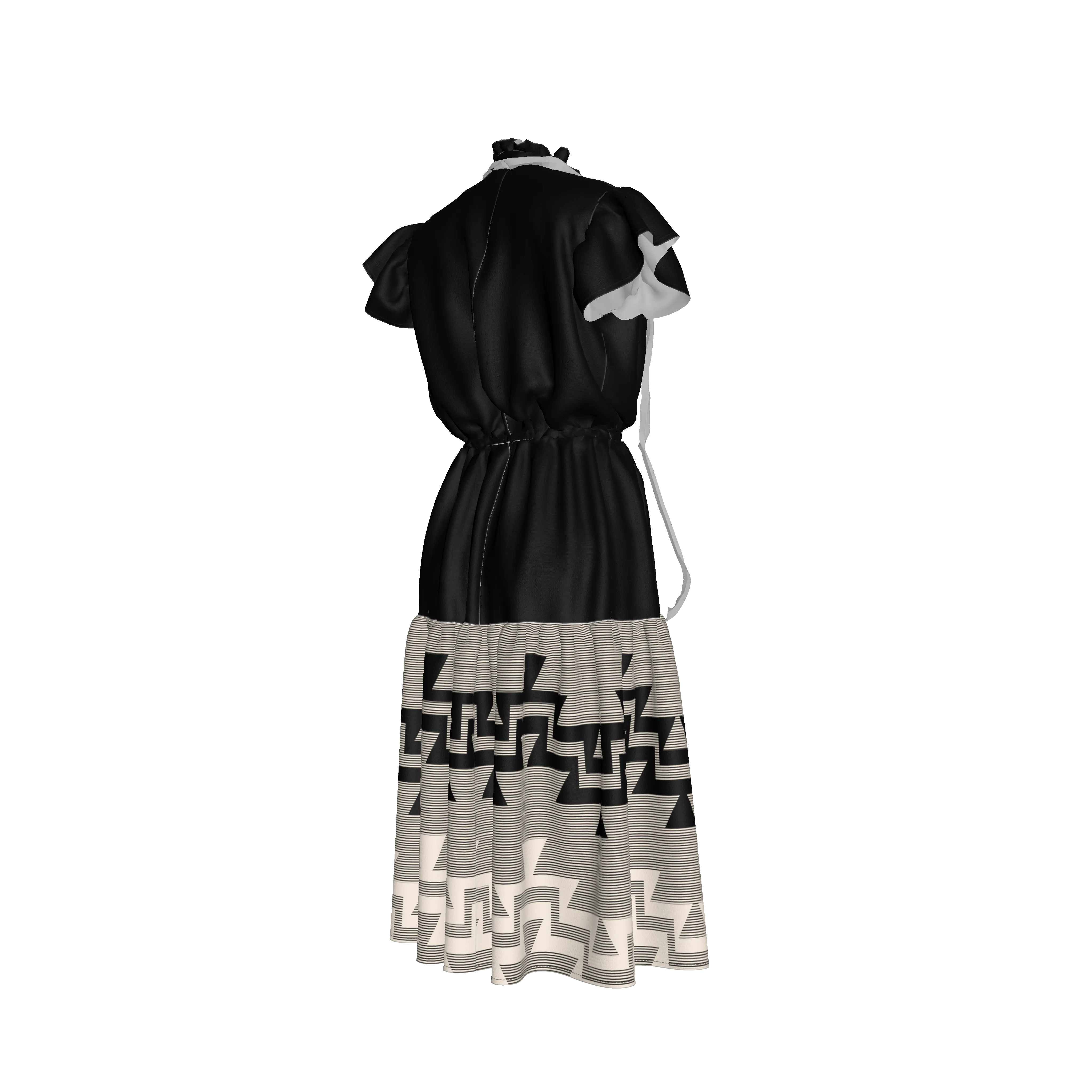 Elk Horn Ruffle Dress