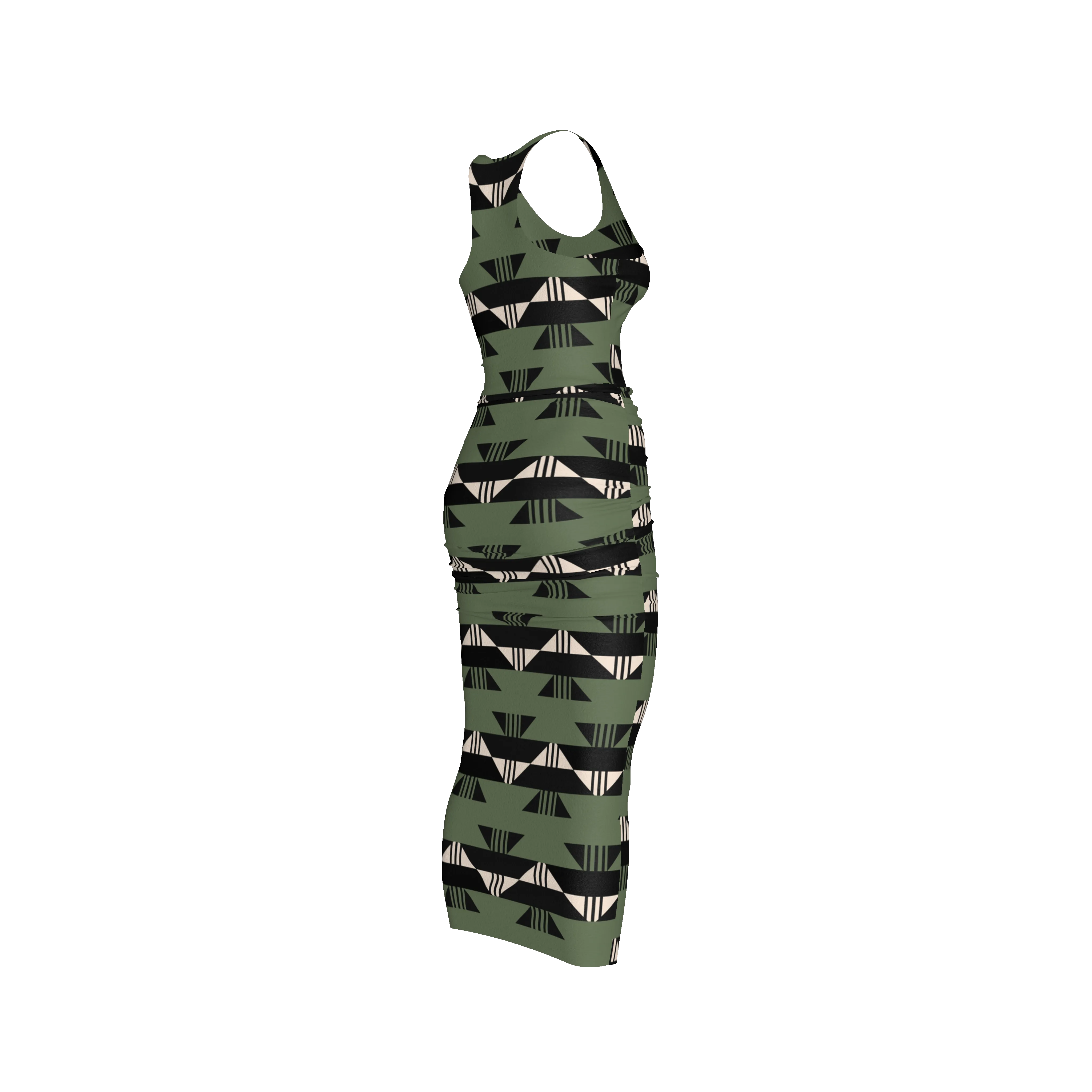 Jade Shirred Tank Dress