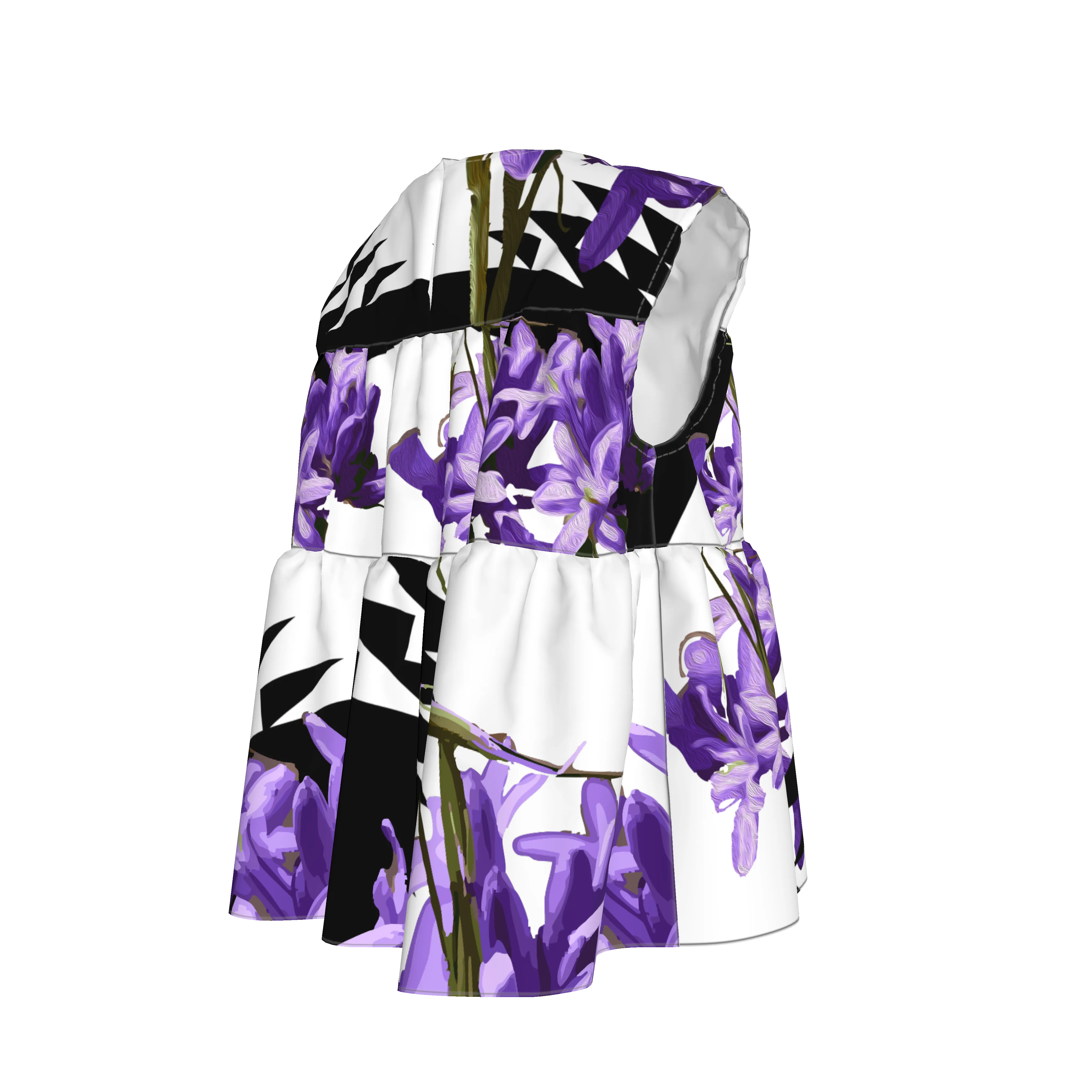 Sleeveless Ruffle Top in Lightweight Cotton Poplin