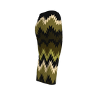 Hazel Green Swallows Tail Midi Skirt