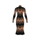 Swallows Tail Body Con Dress in Cotton Fleece