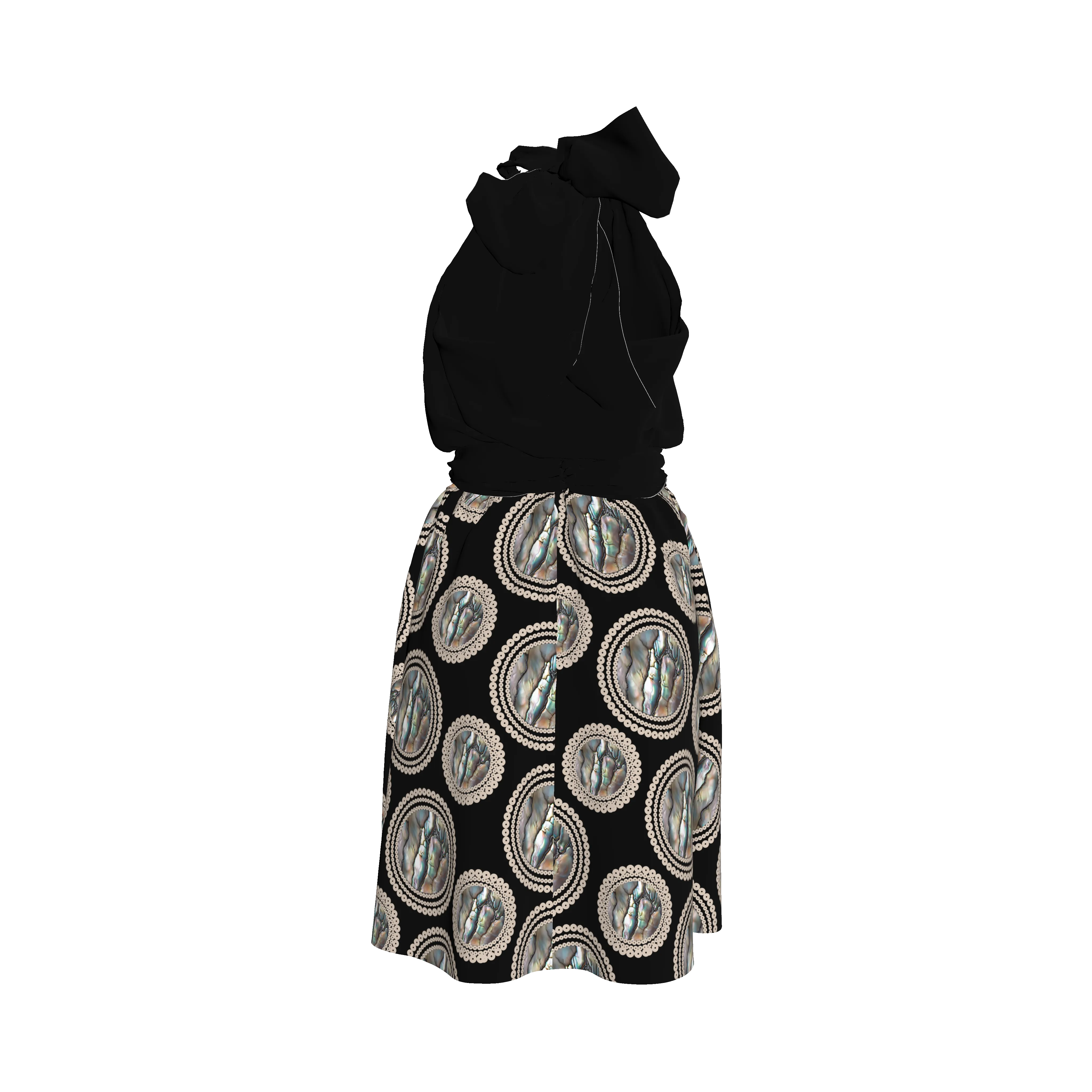 Abalone on Silk Charmeuse 