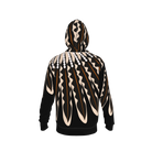 Flicker Feather Hoodie in Organic Terry - Abstract Wave Print