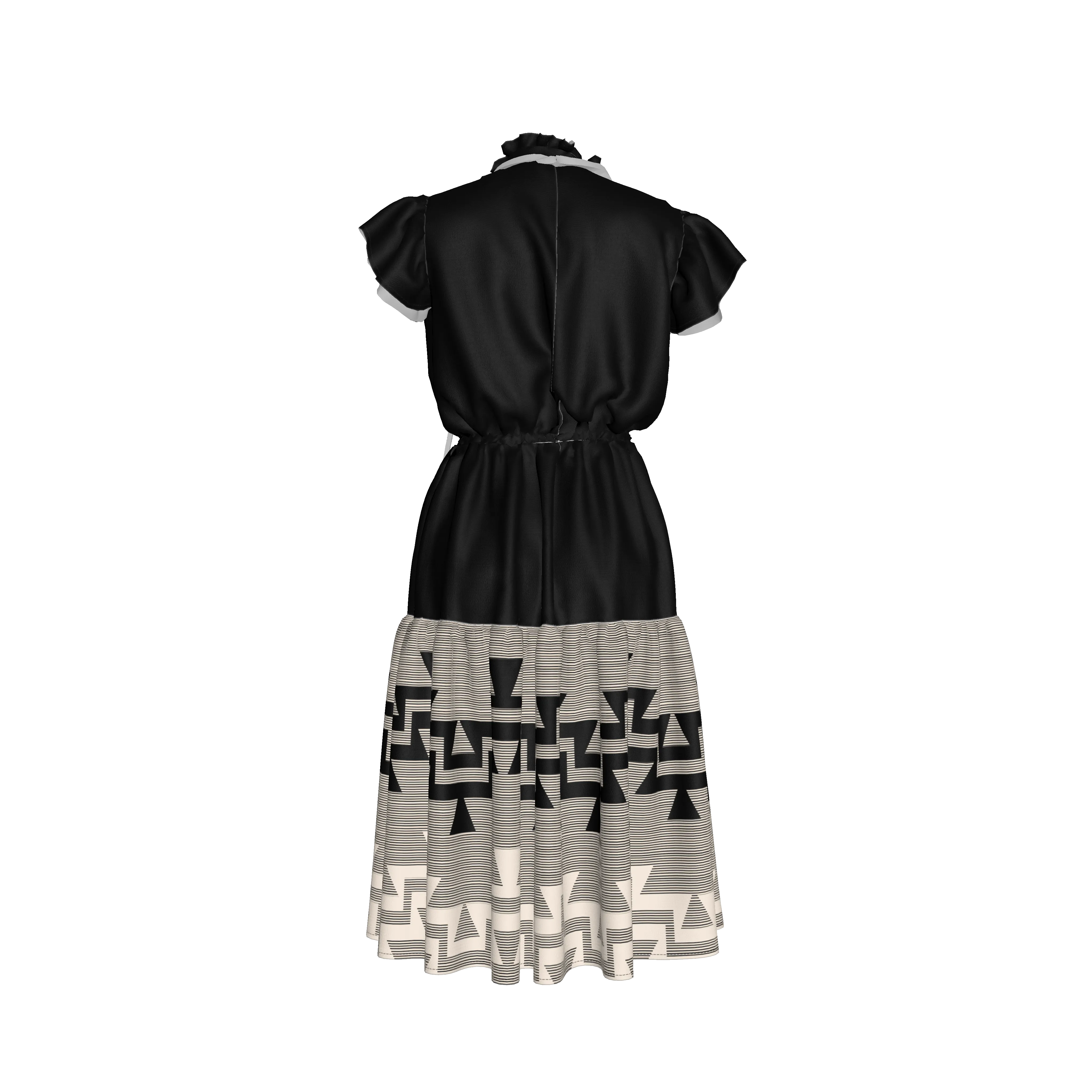 Elk Horn Ruffle Dress