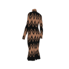 Swallows Tail Body Con Dress in Cotton Fleece