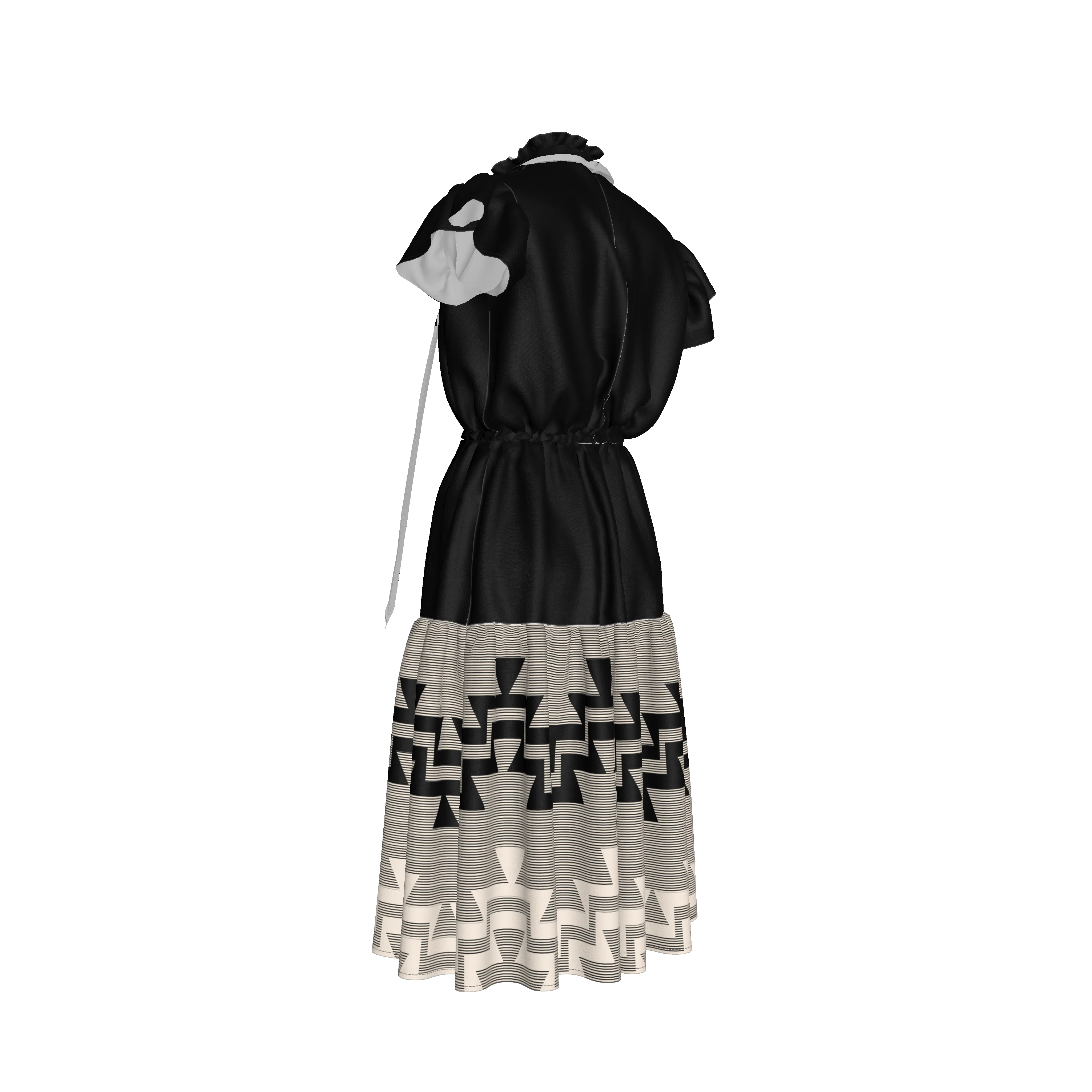 Elk Horn Ruffle Dress