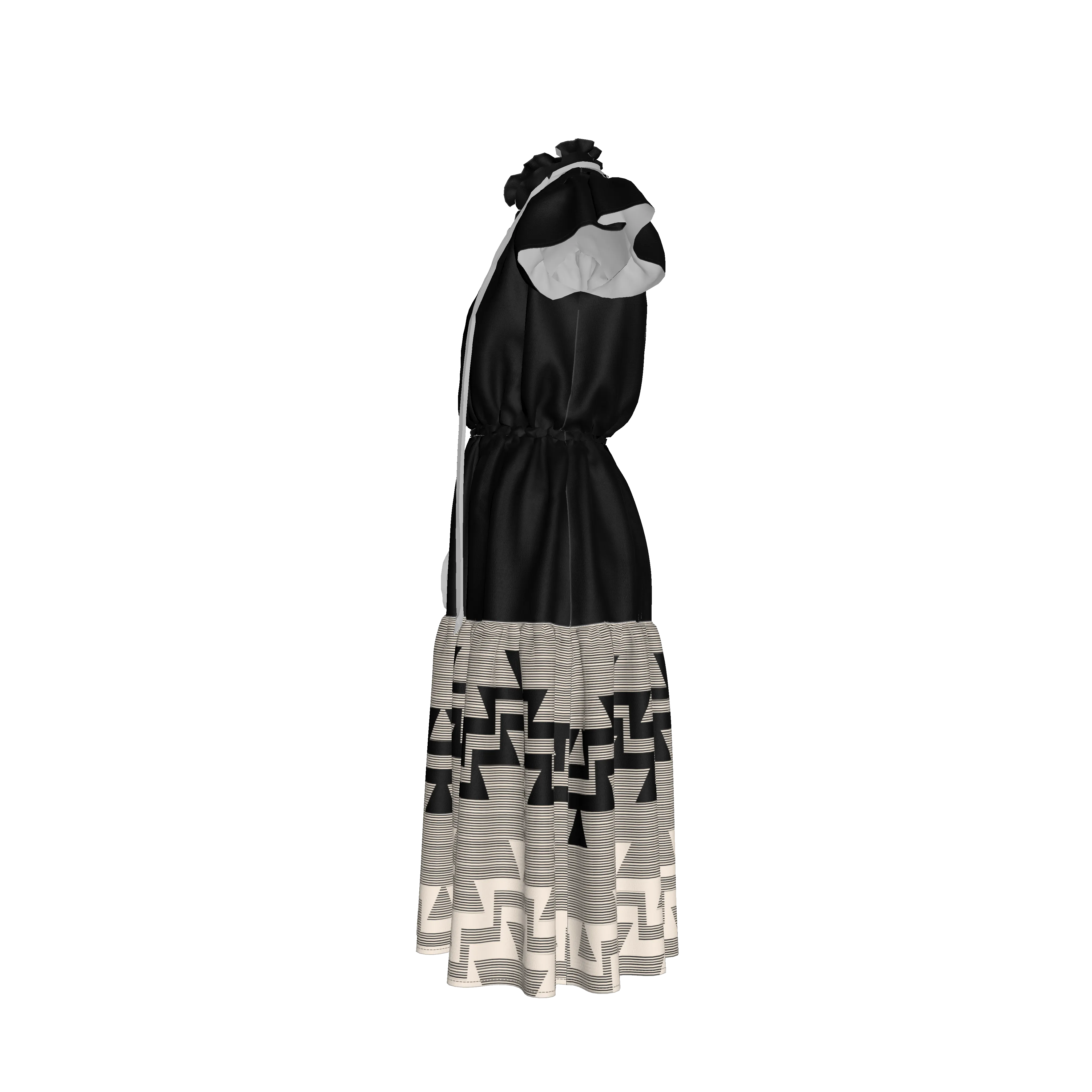 Elk Horn Ruffle Dress