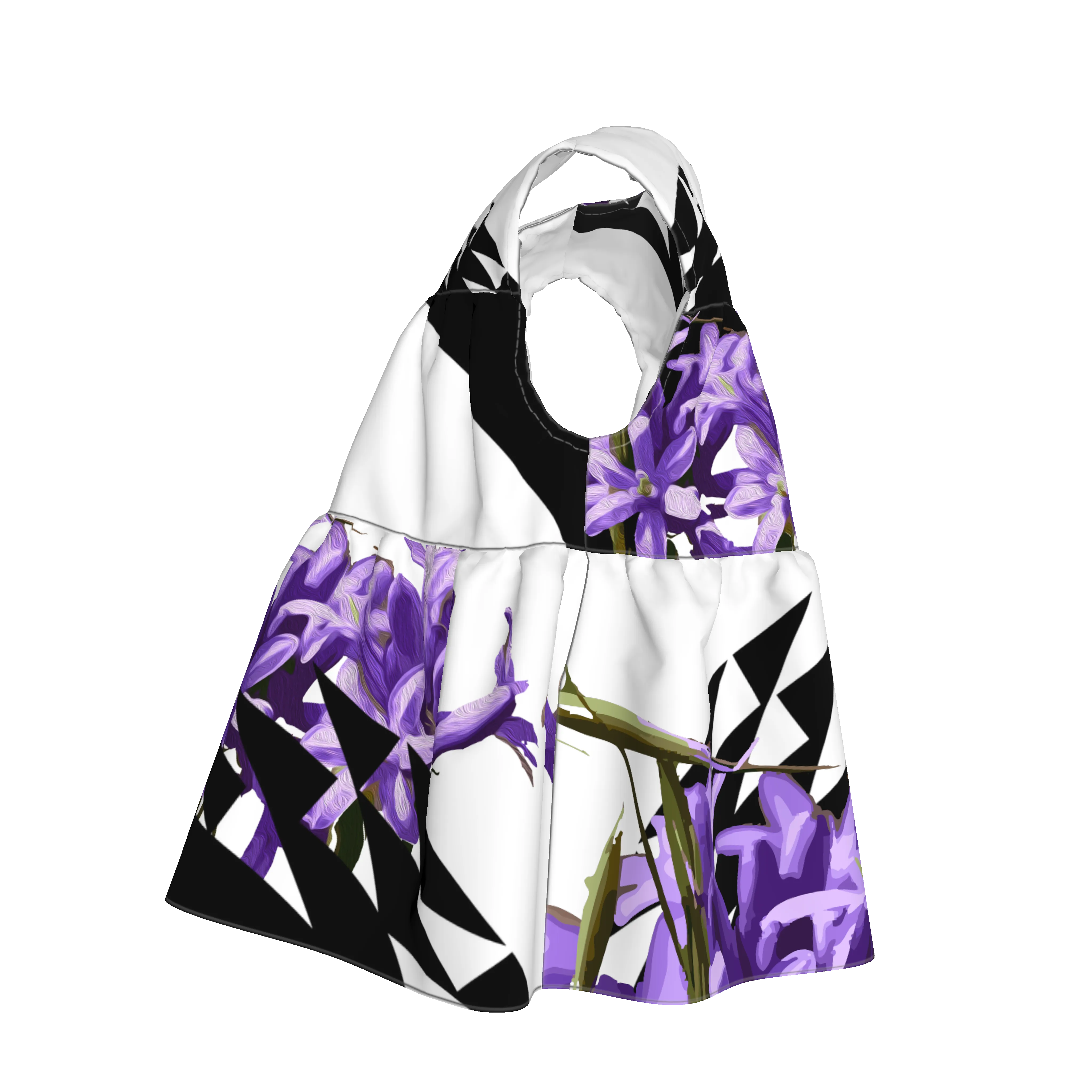 Sleeveless Ruffle Top in Lightweight Cotton Poplin