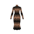 Swallows Tail Body Con Dress in Cotton Fleece