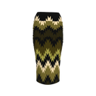 Hazel Green Swallows Tail Midi Skirt