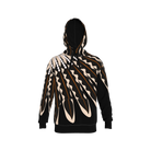 Flicker Feather Hoodie in Organic Terry - Abstract Wave Print