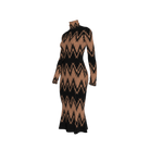 Swallows Tail Body Con Dress in Cotton Fleece