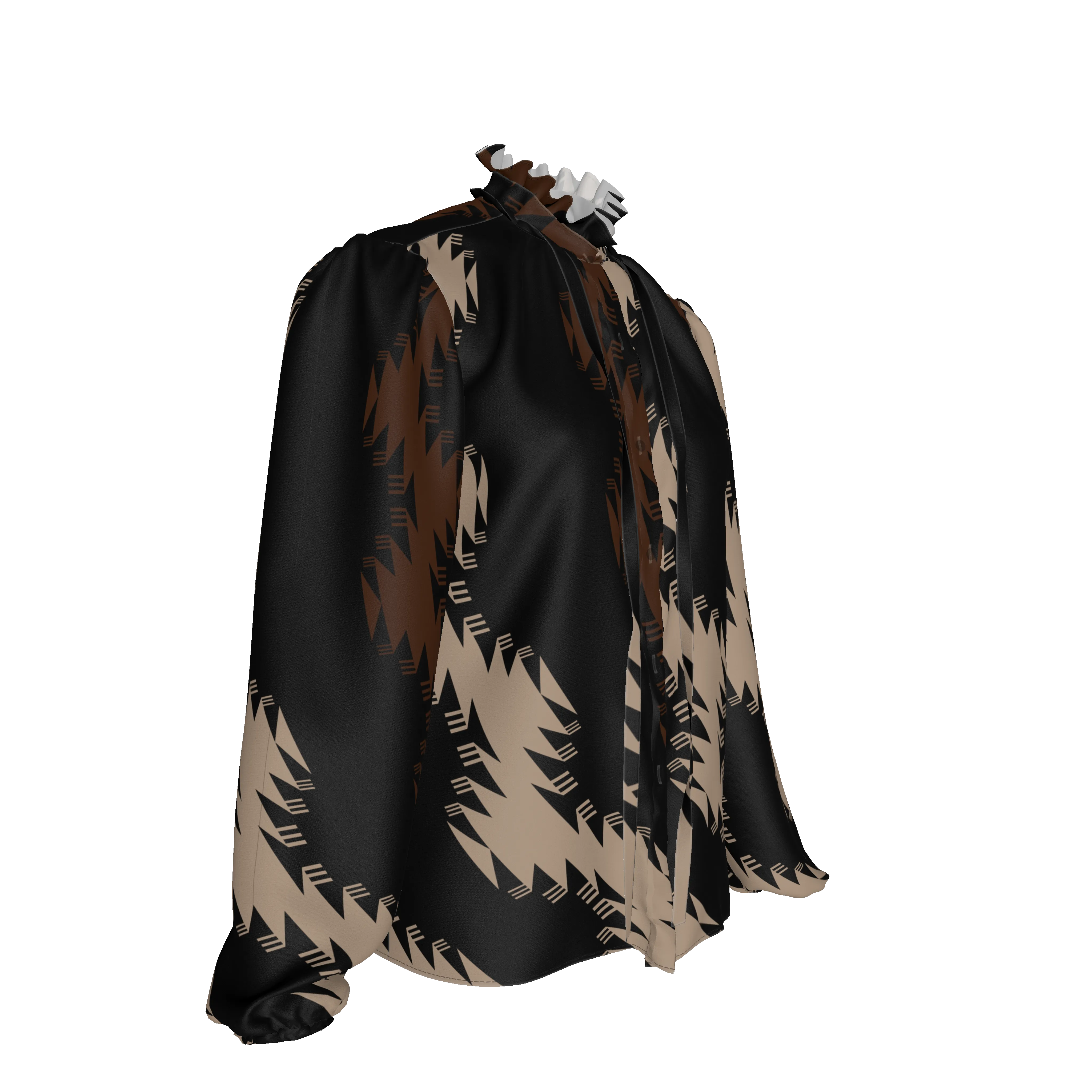 Muddy water Silk Charmeuse Blouse