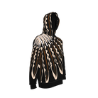Flicker Feather Hoodie in Organic Terry - Abstract Wave Print